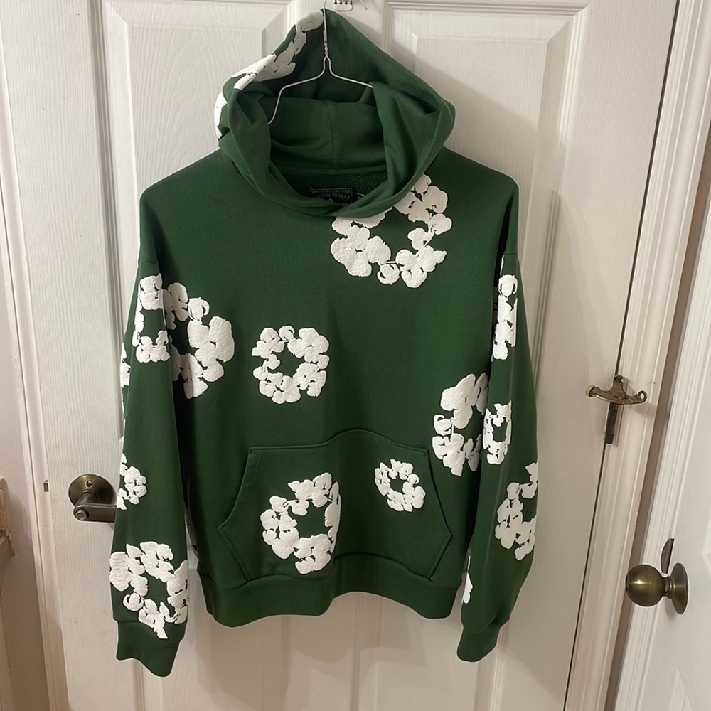Denim tears green hoodie medium